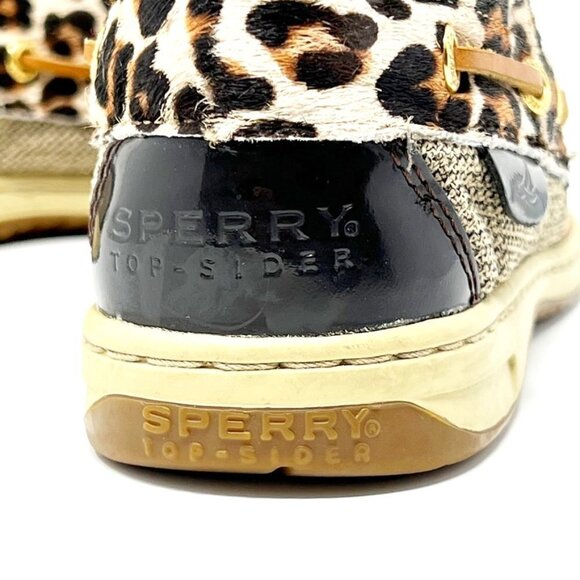 Sperry Topsider Hikerfish Leather Leopard Print Calf Hair Boots. Size 6 - Picture 7 of 13